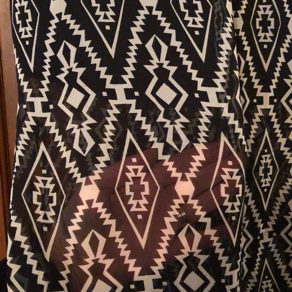 Maxi skirt with sheer bottom and side slits. NWT - Picture 3 of 5